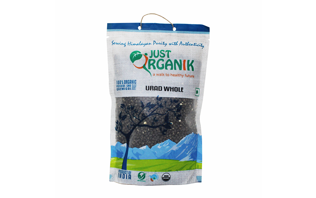 Just Organik Urad Whole   Pack  500 grams